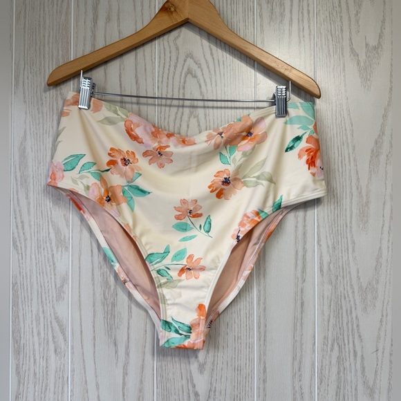 Cupshe Floral Bikini Bottoms Size 2X NWT - Picture 1 of 3